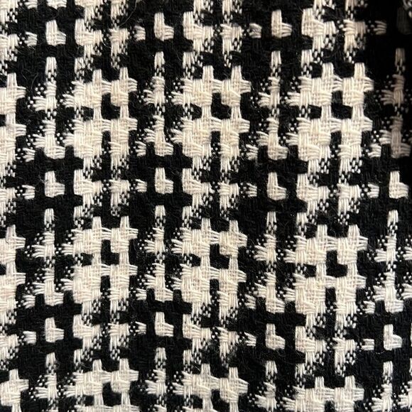 Sterling Stall Sport‎ Wool Blend Leather Collar Black/White Blazer Size 14P - Picture 9 of 16